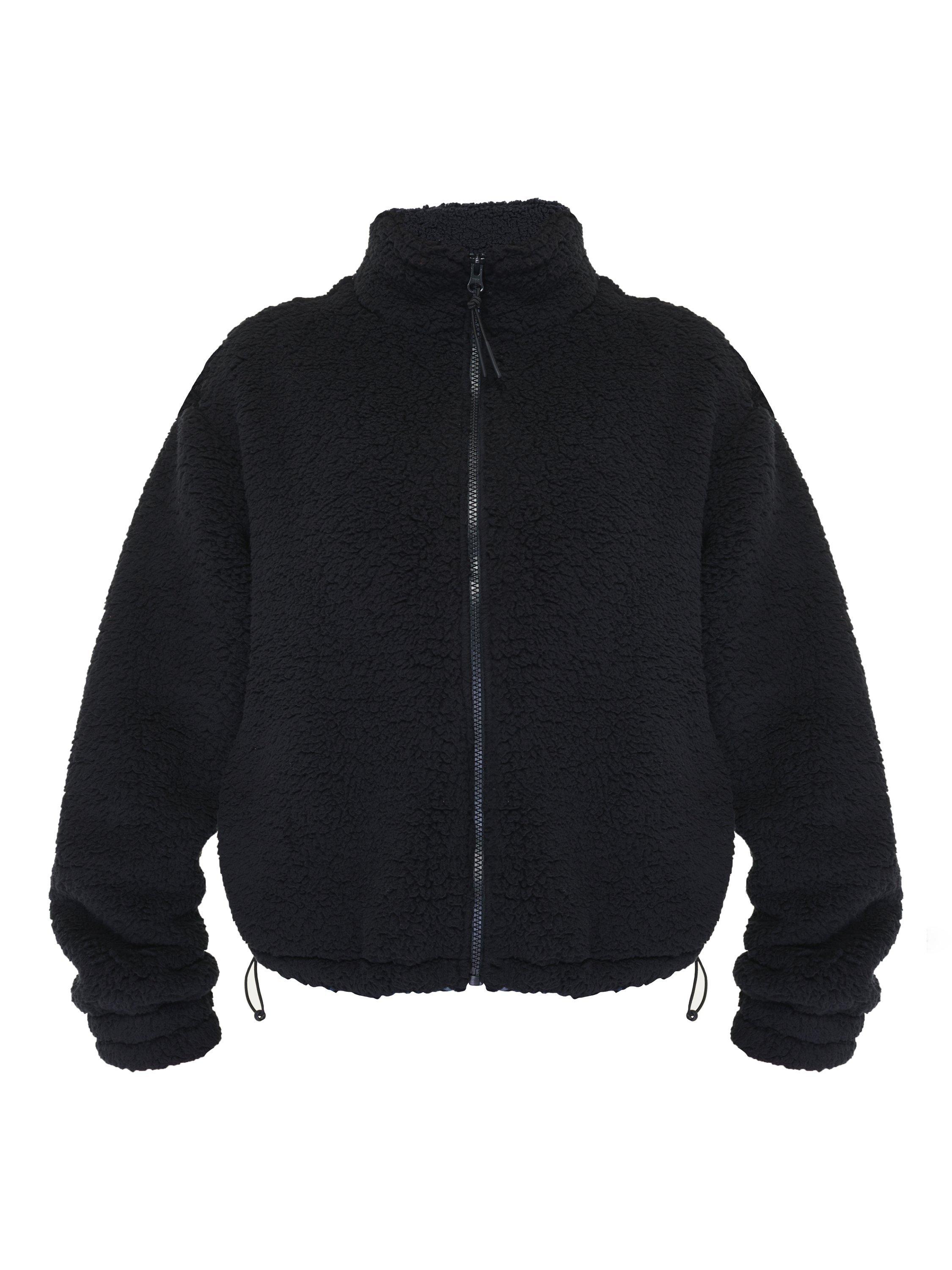 Product image 4 of 6, which shows Sweaty Betty Canyon Fleece Zip Up Jumper, Black, S