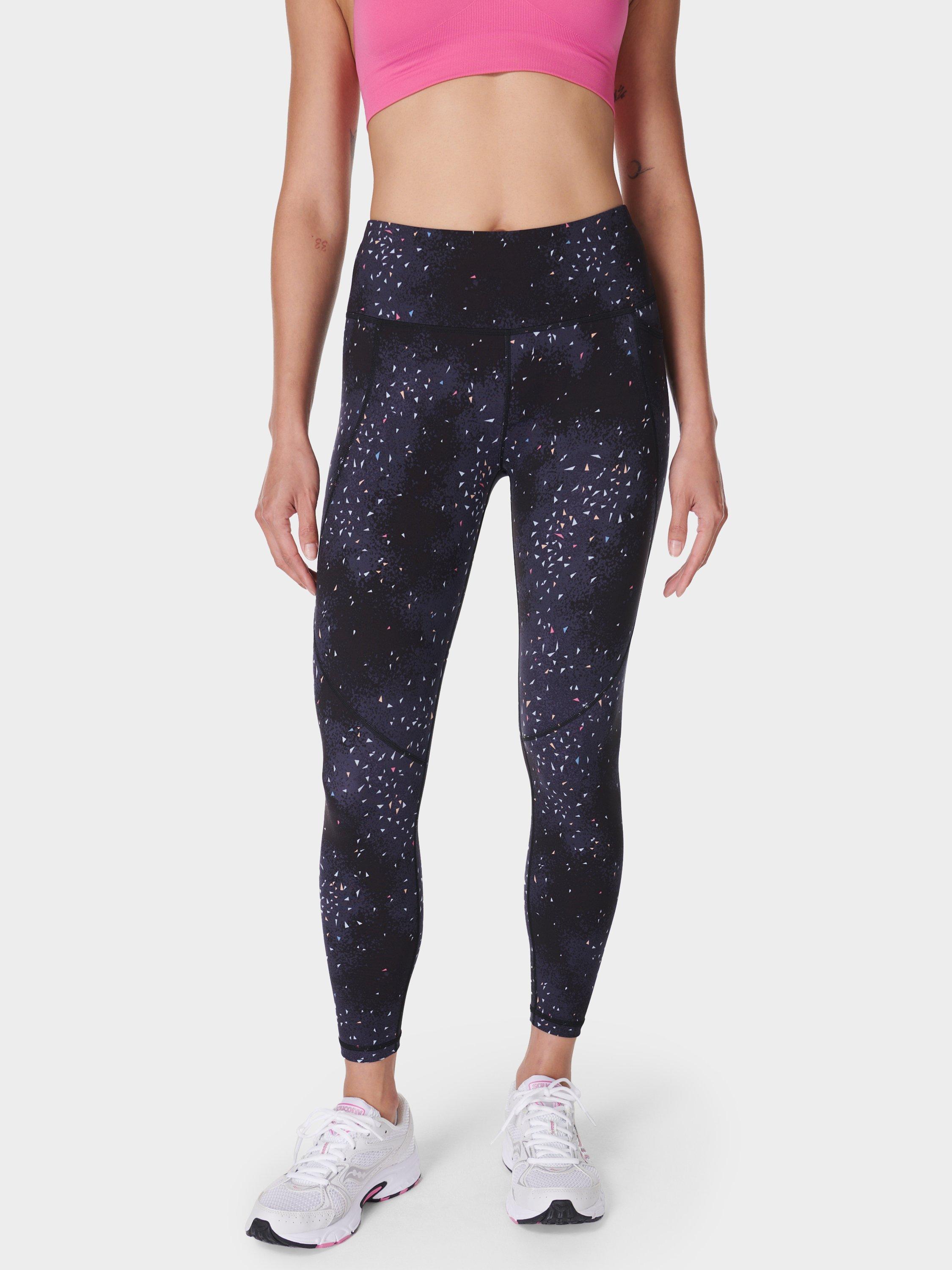 Product image 1 of 7, which shows Sweaty Betty Power 7/8 Workout Leggings, Blue Confetti, XS