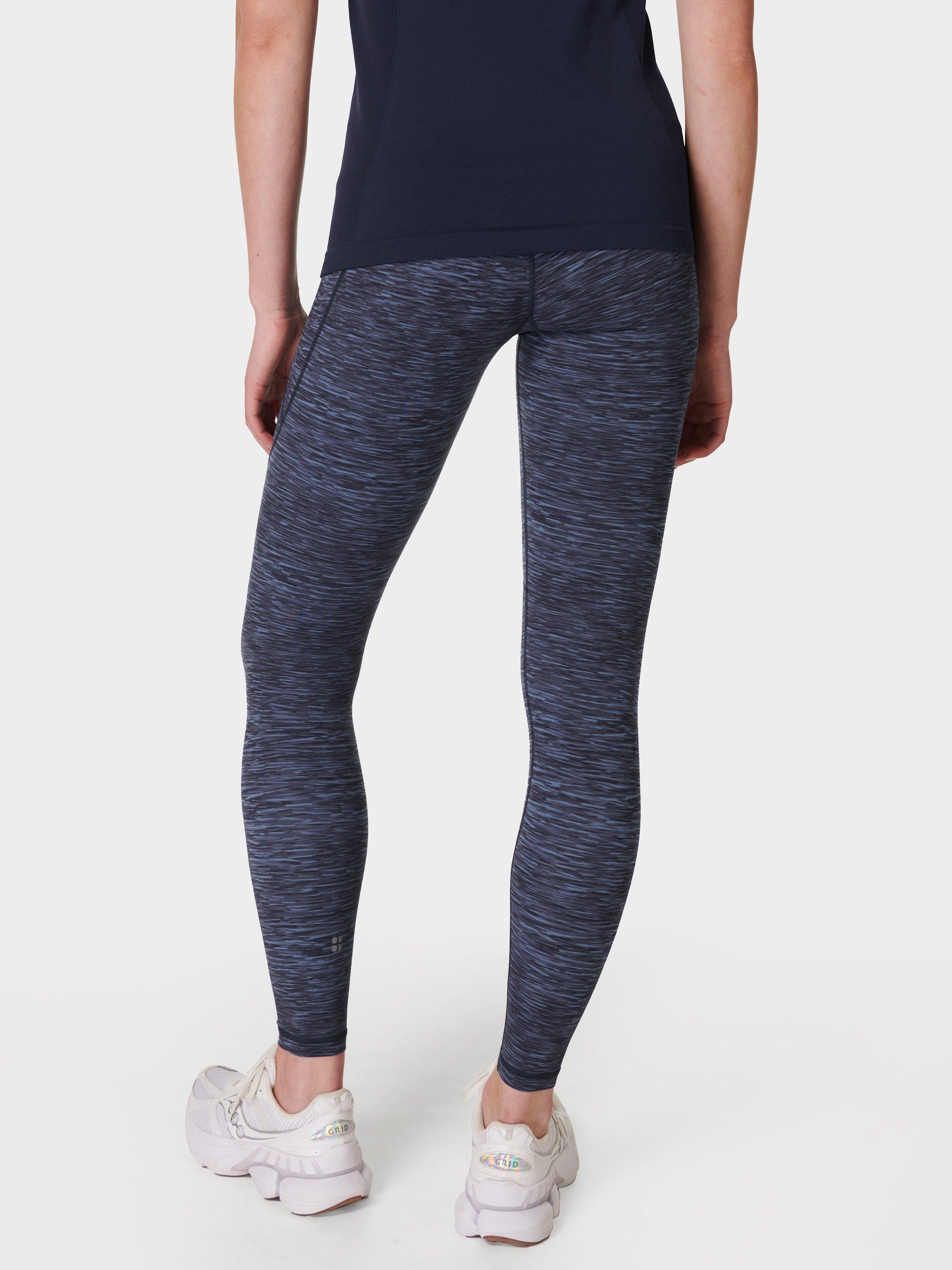 Product image 3 of 7, which shows Sweaty Betty Power Gym Leggings, Blue Melange Print, XXS