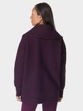 Sweaty Betty Radiant 1/2 Zip Sweatshirt, Midnight Cherry Purple