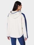 Sweaty Betty Roam Borg Zip Up Jumper, Lilywhite/Fluxblue