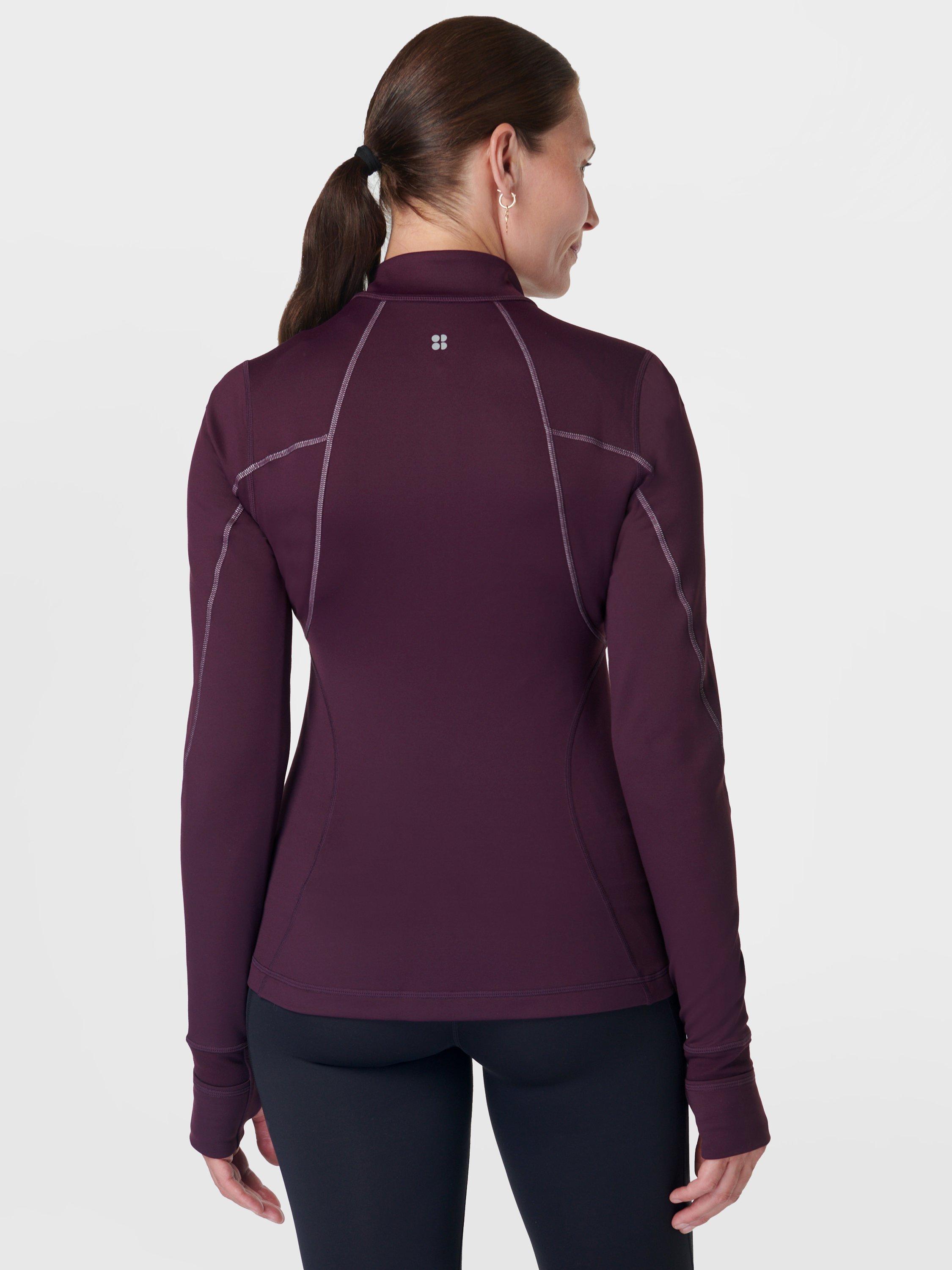 Product image 3 of 7, which shows Sweaty Betty Women's Running Top, Midnight Cherry Purple, XXS