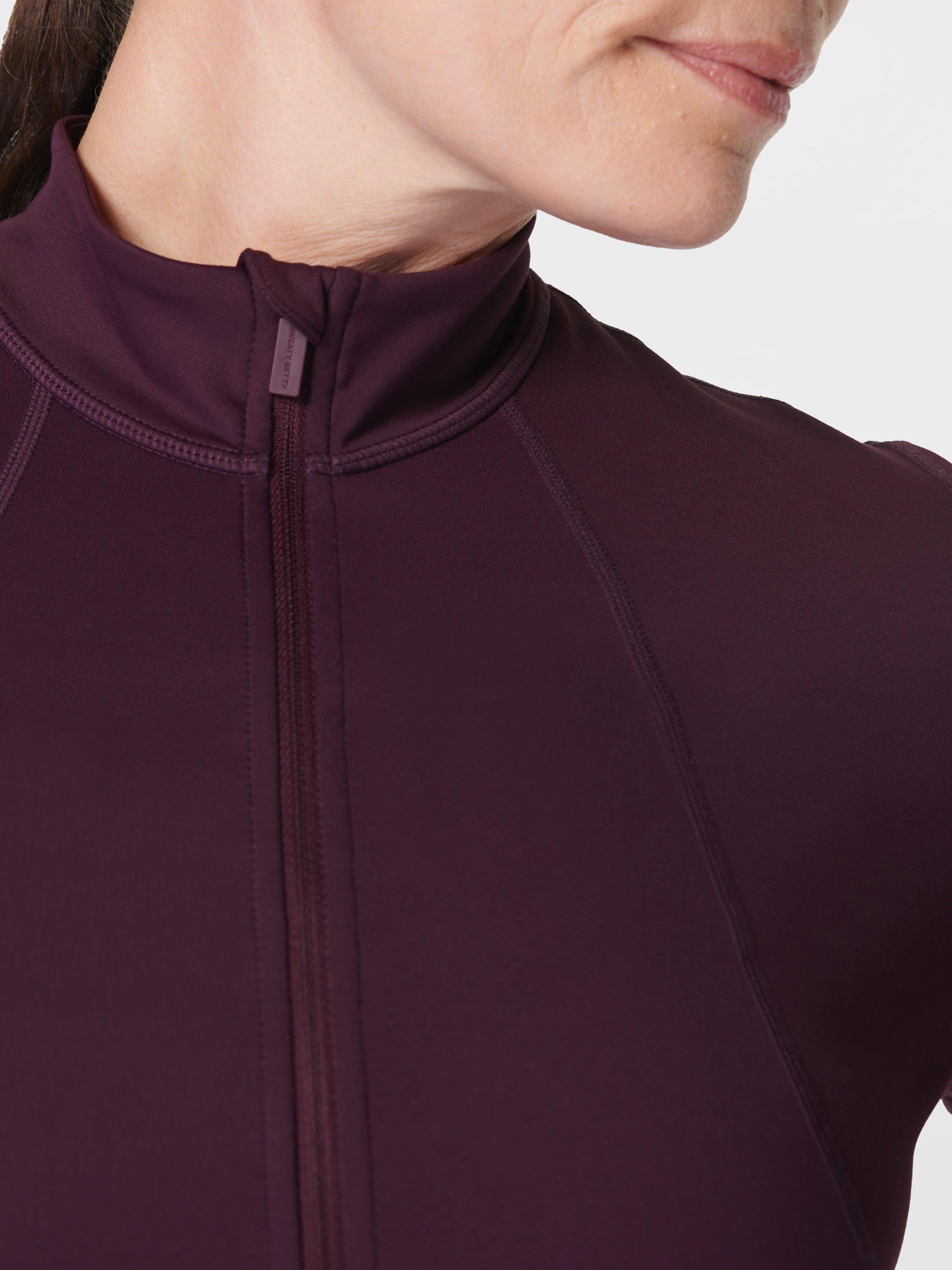 Sweaty Betty Women's Running Top, Midnight Cherry Purple