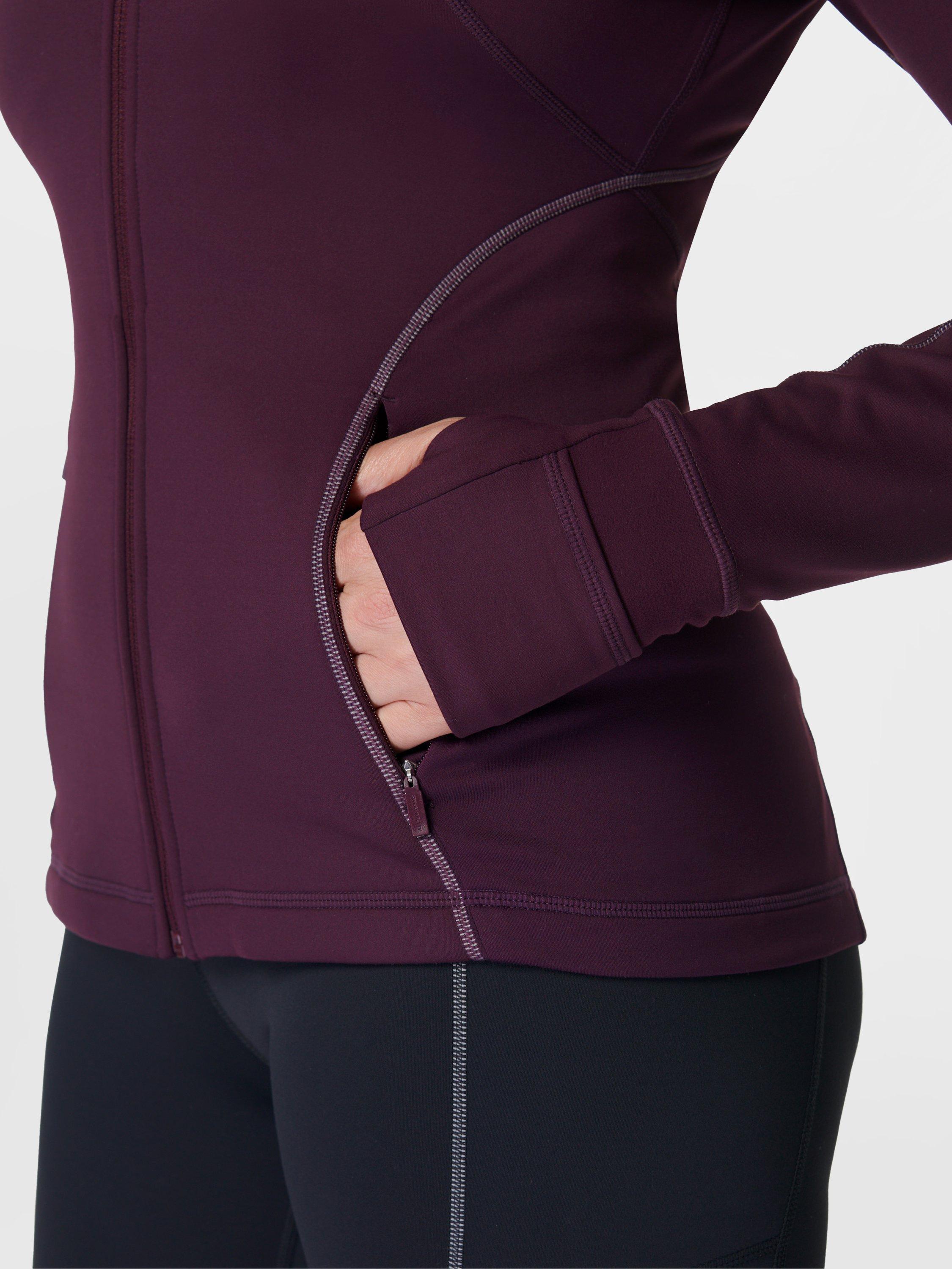 Product image 6 of 7, which shows Sweaty Betty Women's Running Top, Midnight Cherry Purple, XXS