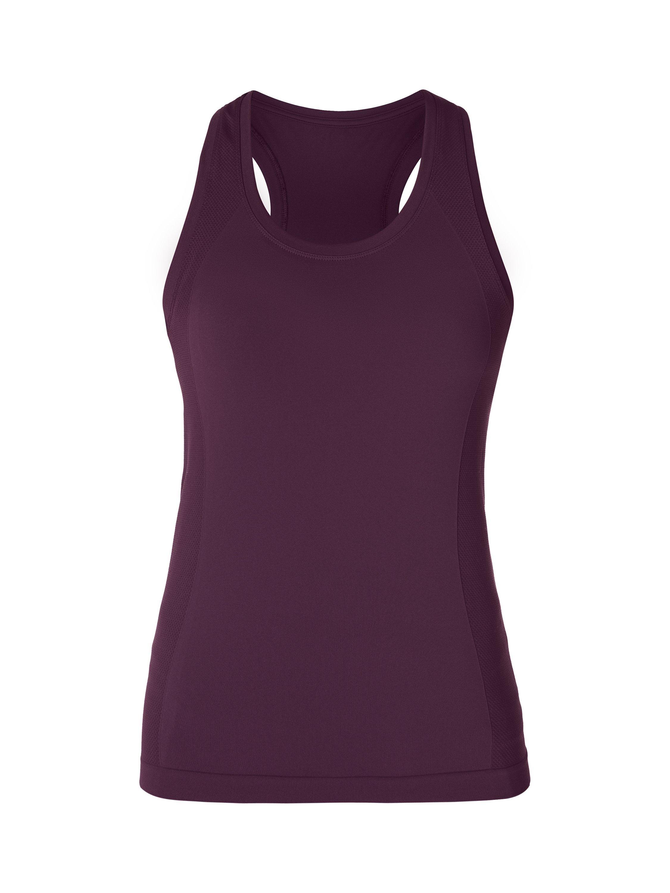 Product image 5 of 6, which shows Sweaty Betty Athlete Seamless Workout Tank Top, Purple Mid, XXS