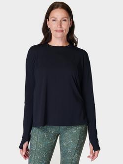 Sweaty Betty Soft Flow Studio Long Sleeve Top, Black