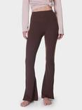 Sweaty Betty Super Soft Flare 32" Yoga Trousers, Cacao Brown