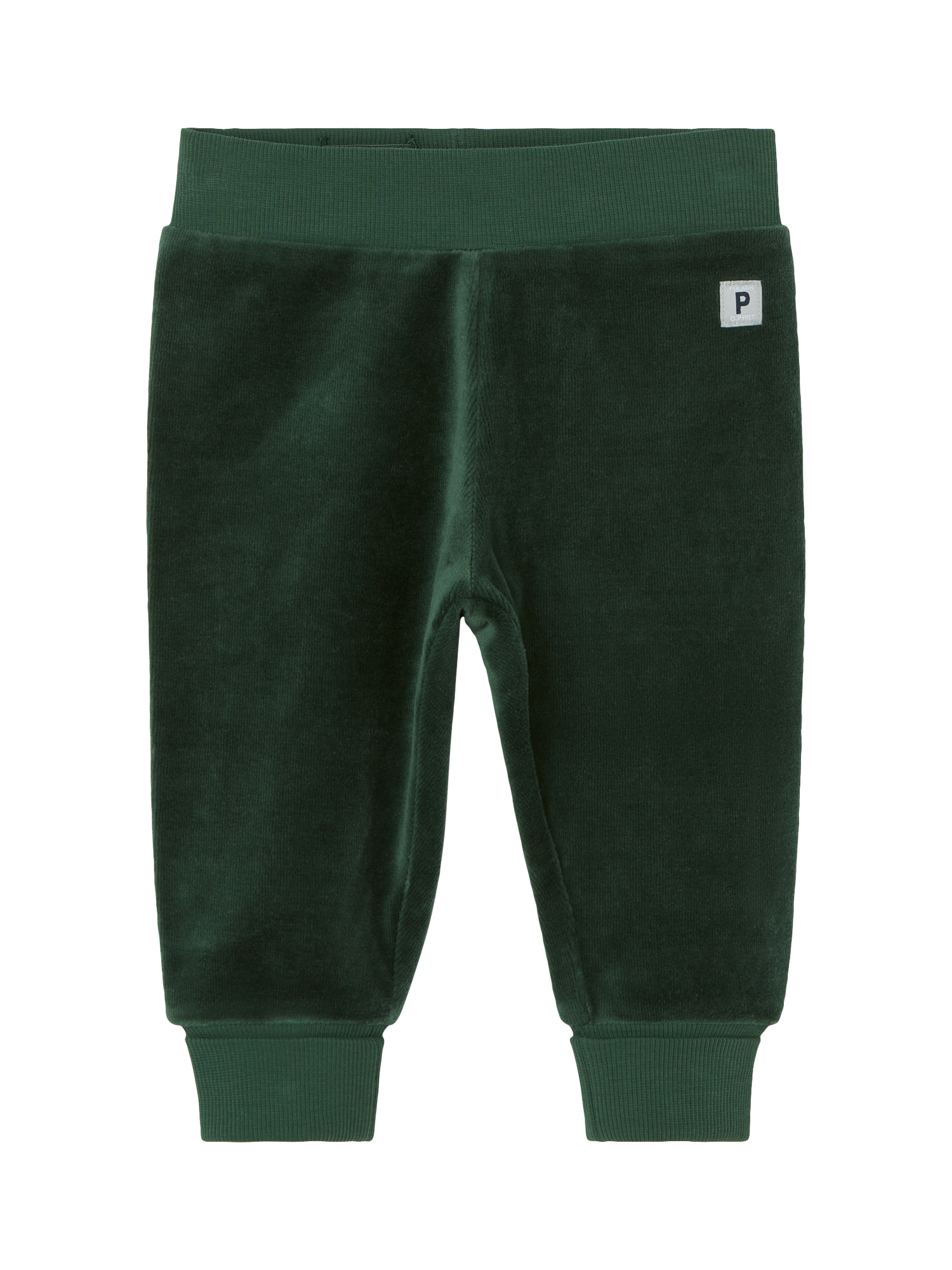Polarn O. Pyret Baby Velour Trousers, Green