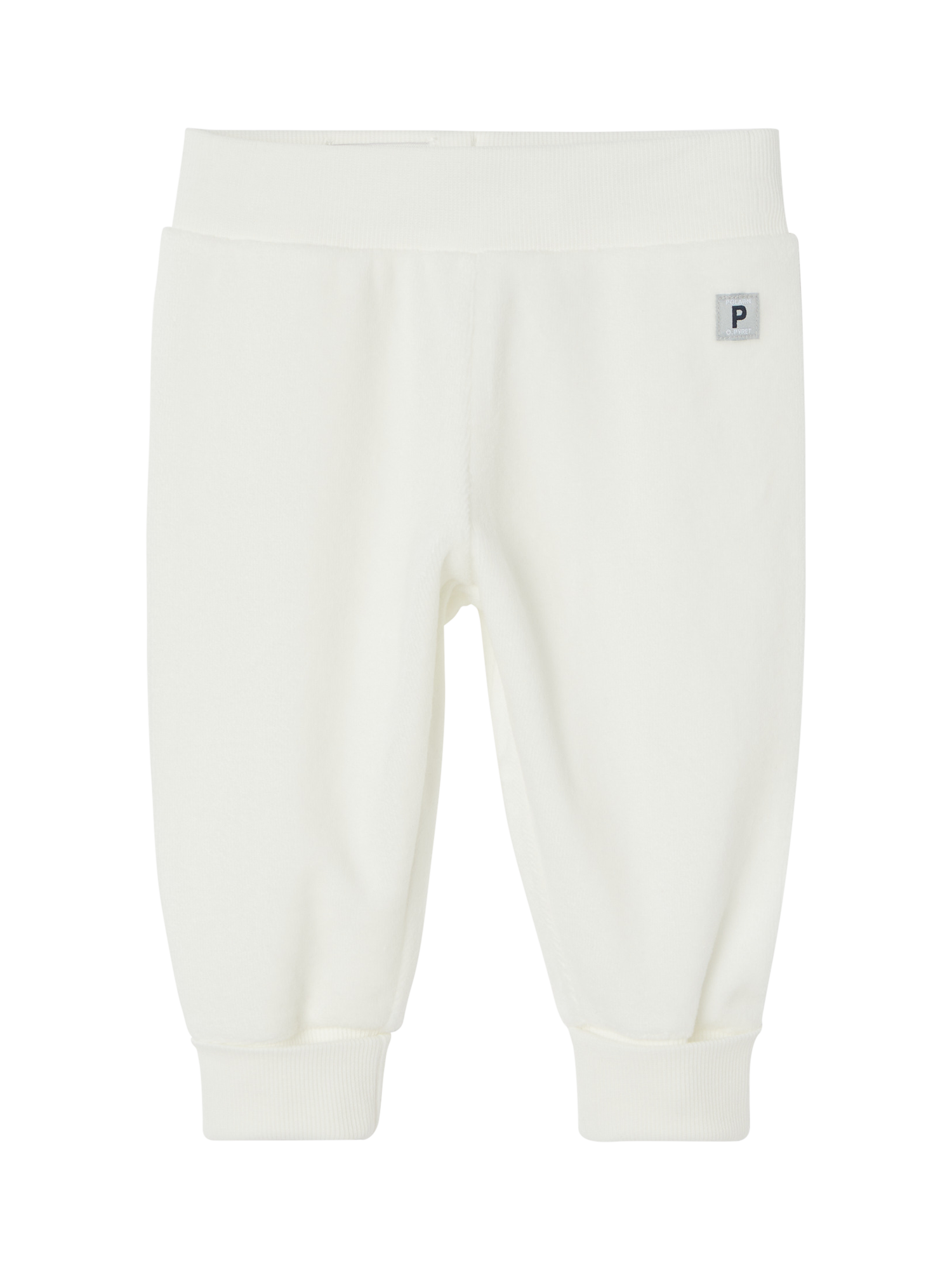 Polarn O. Pyret Baby Velour Trousers, White