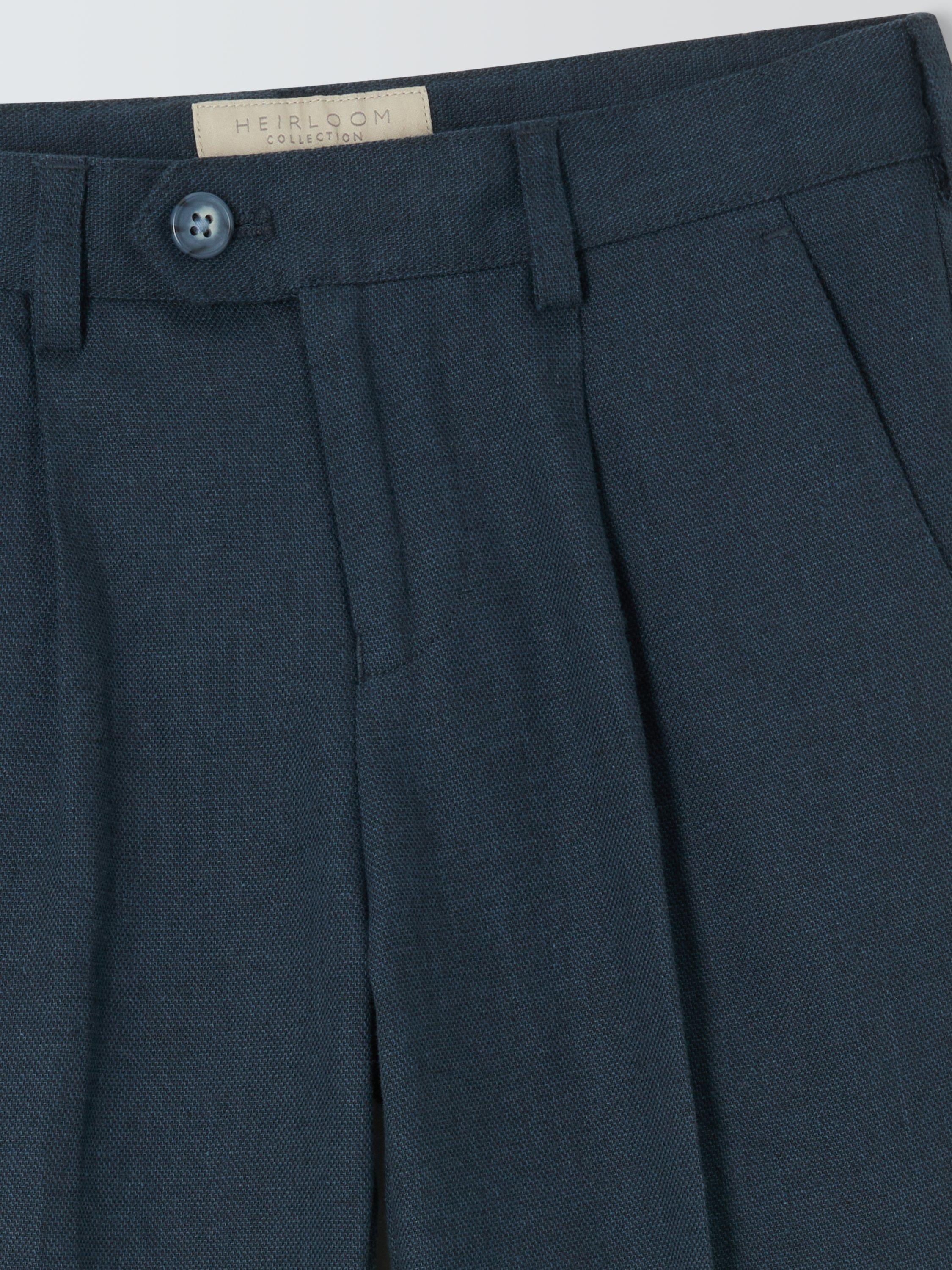 Product image 6 of 8, which shows John Lewis Heirloom Collection Kids' Straight Tailored Trousers, Blue, 2 years