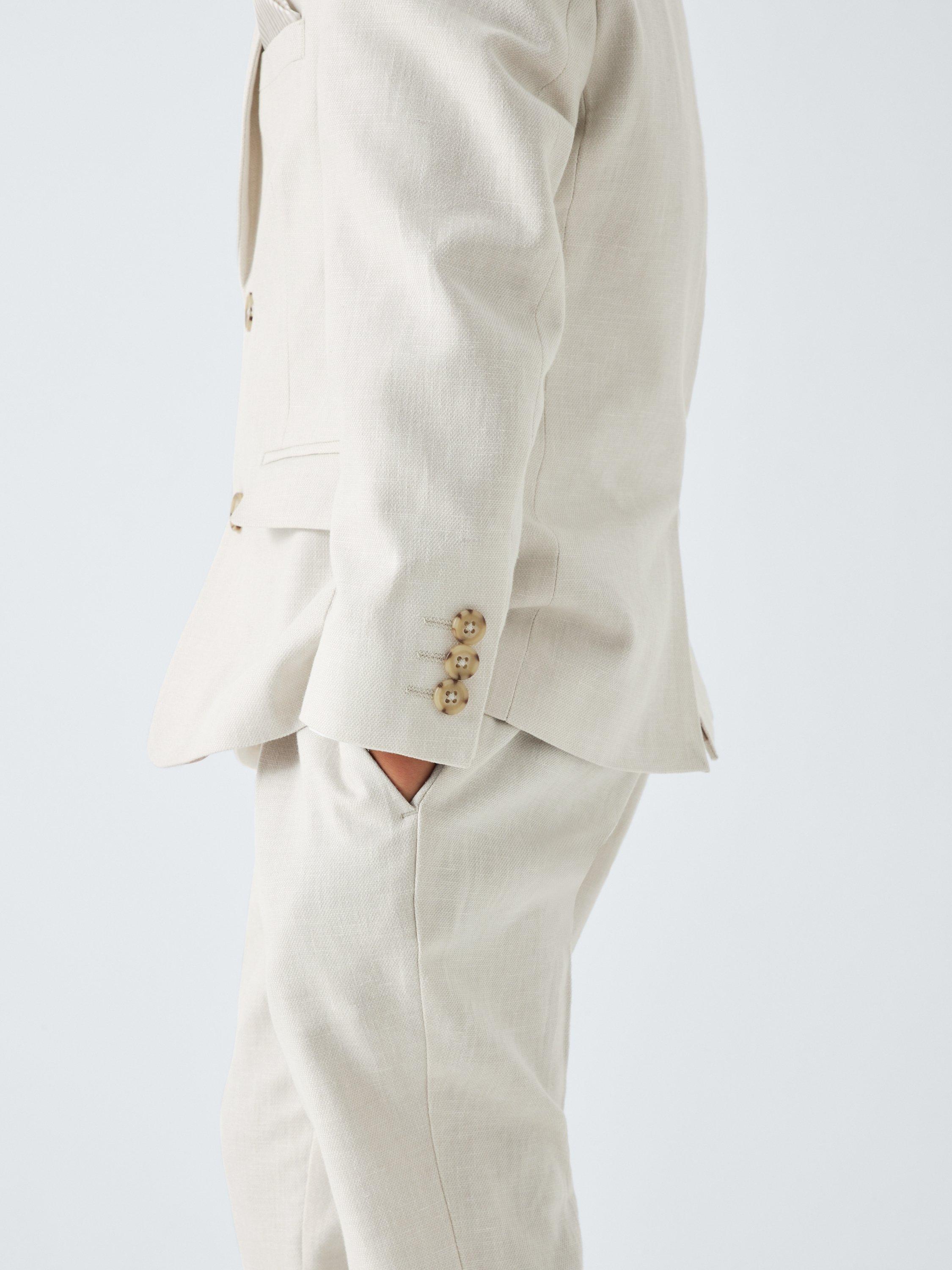 Product image 6 of 8, which shows John Lewis Heirloom Collection Kids' Pure Linen Blazer, Cream, 2 years