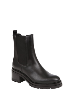 Jones Bootmaker Darrah Leather Chunky Chelsea Boots - view 2, Black