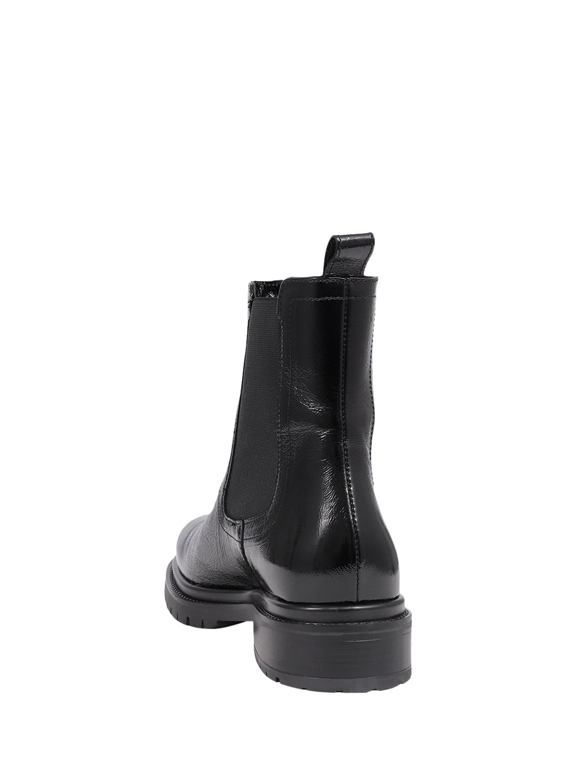 Product image 3 of 5, which shows Jones Bootmaker Kefalonia Patent Chelsea Boots, Black, 3