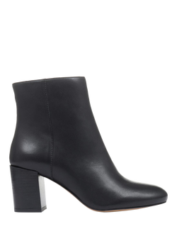 Jones Bootmaker Neptune 3 Leather Heeled Ankle Boots, Black