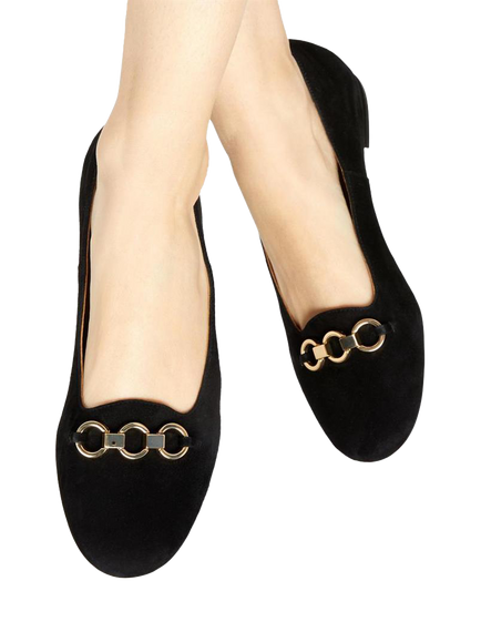 Jones Bootmaker Sienne Suede Loafers - view 2, Black