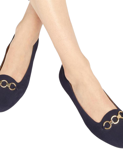 Jones Bootmaker Sienne Suede Loafers - view 2, Navy