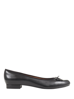 Jones Bootmaker Soleil Leather Ballet Flats, Black