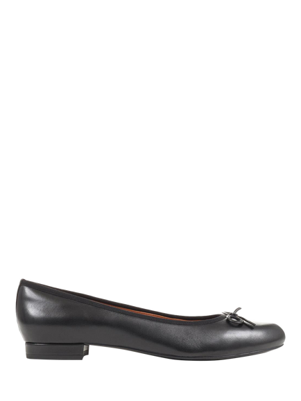 Jones Bootmaker Soleil Leather Ballet Flats, Black