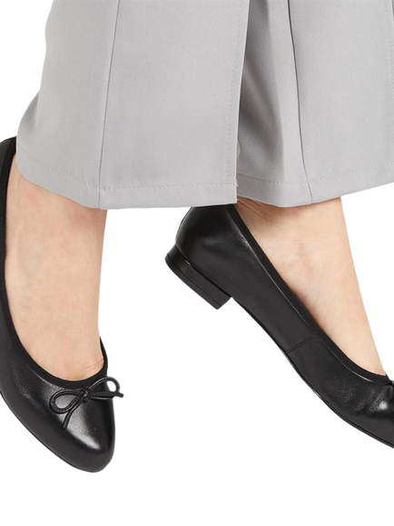 Jones Bootmaker Soleil Leather Ballet Flats - view 2, Black
