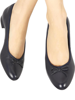 Jones Bootmaker Soleil Leather Ballet Flats - view 2, Navy