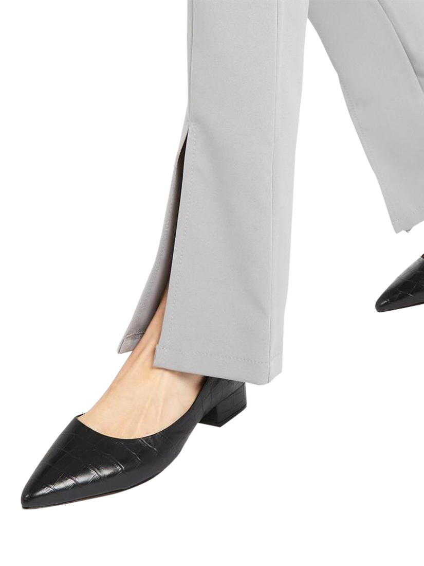 Product image 2 of 6, which shows Jones Bootmaker Sunstone Leather Court Shoes, Black Croc, 3