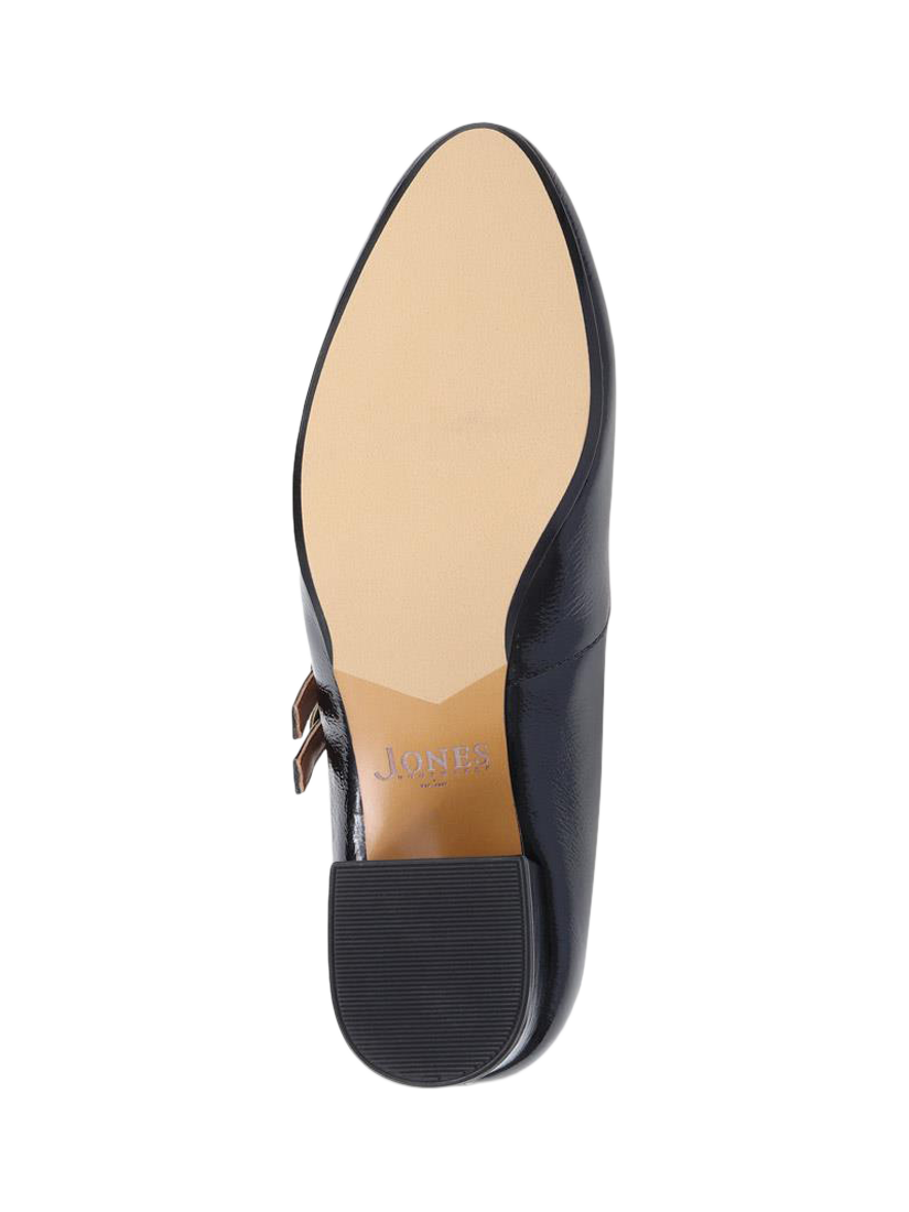 Product image 5 of 5, which shows Jones Bootmaker Xanthi Patent Leather Heeled Mary Janes, Black, 3