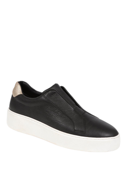 Jones Bootmaker Fernanda 2 Leather Slip-On Trainers - view 2, Black