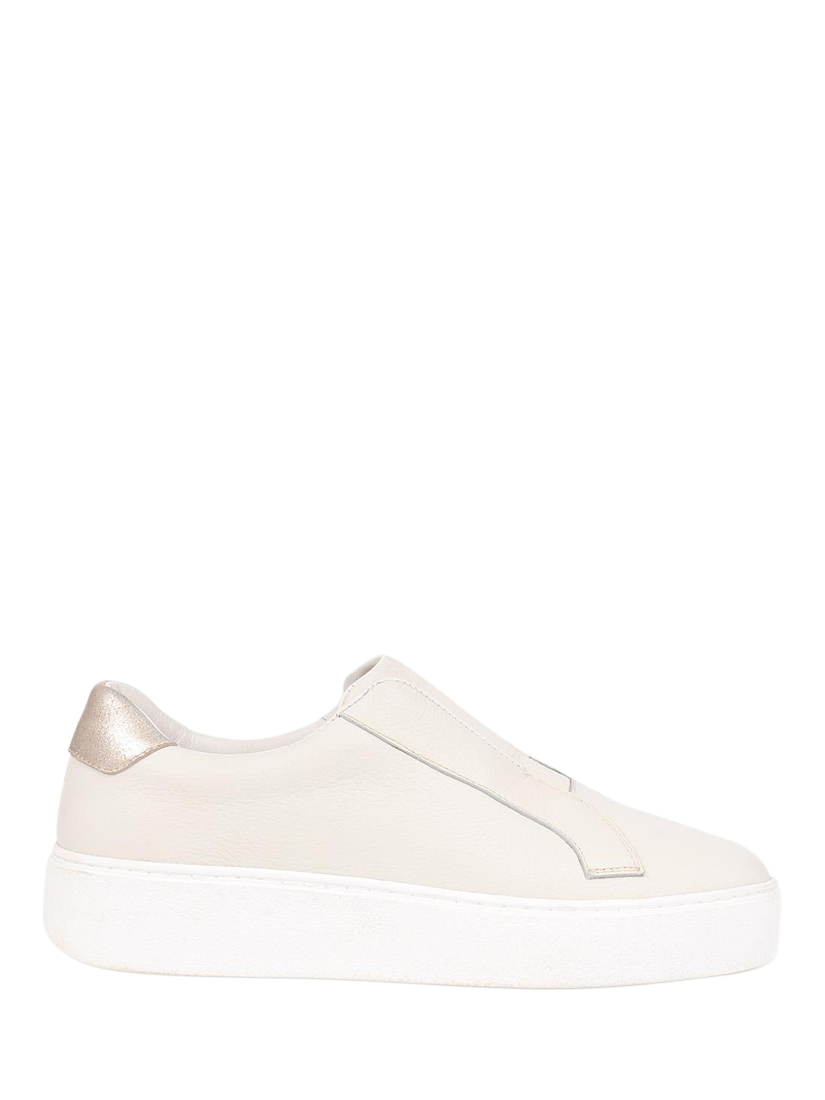 Product image 1 of 5, which shows Jones Bootmaker Fernanda 2 Leather Slip-On Trainers, White, 3