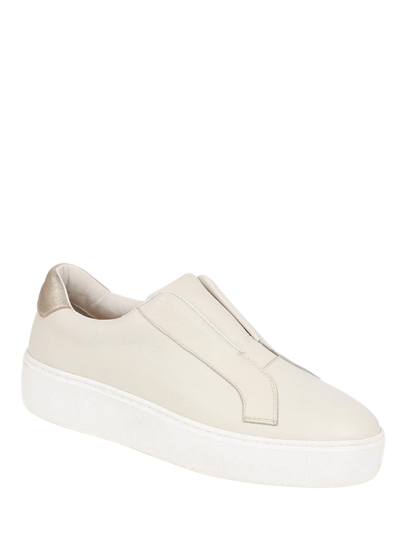 Product image 2 of 5, which shows Jones Bootmaker Fernanda 2 Leather Slip-On Trainers, White, 3