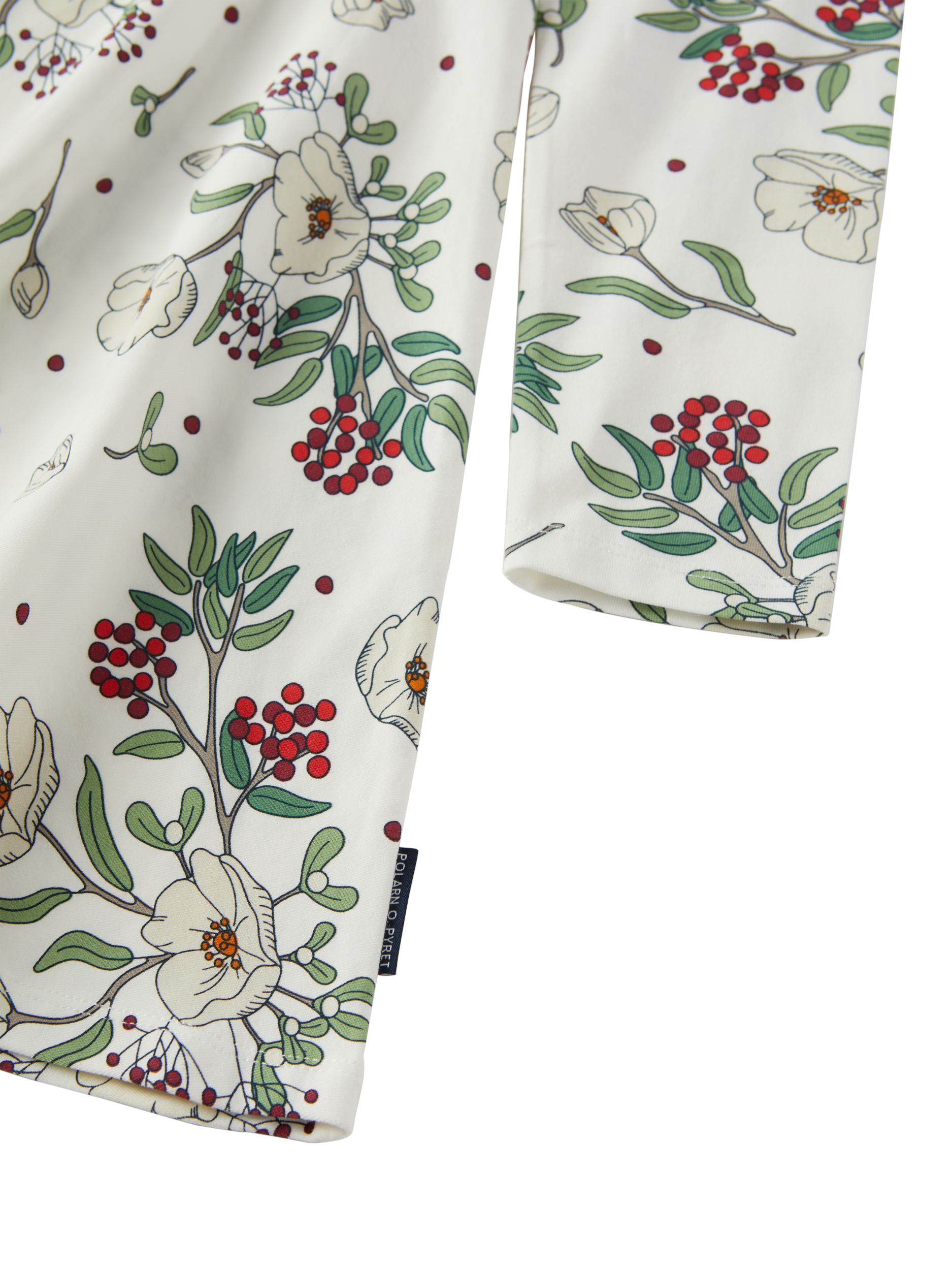 Polarn O. Pyret Kids' Floral Print Flared Dress, White