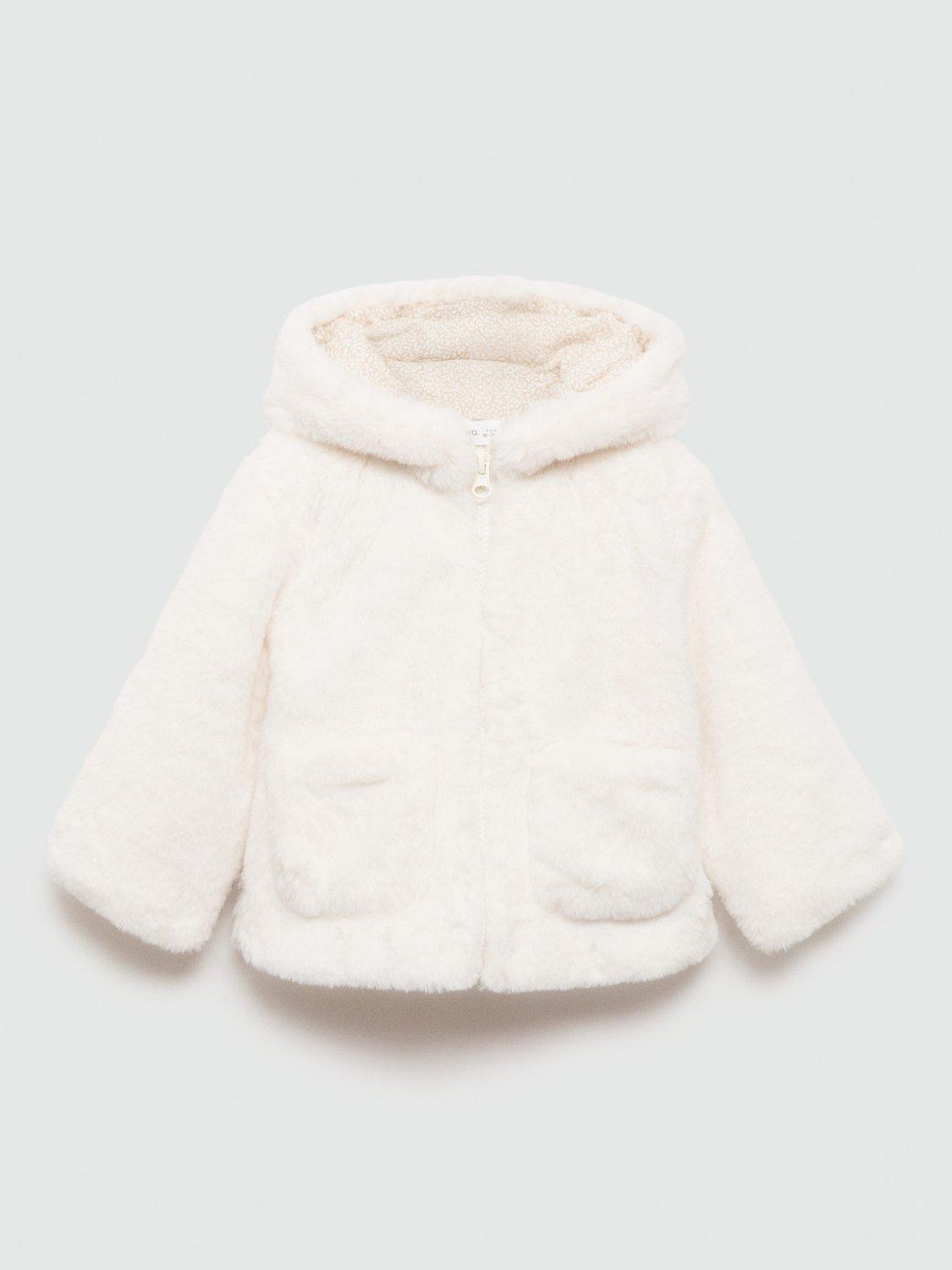 Mango Kids Copito Teddy Coat White