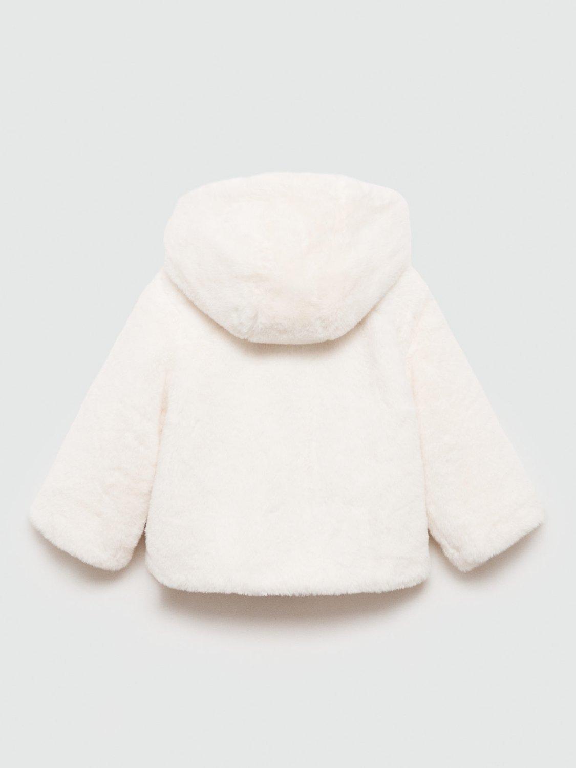 Mango Kids Copito Teddy Coat White