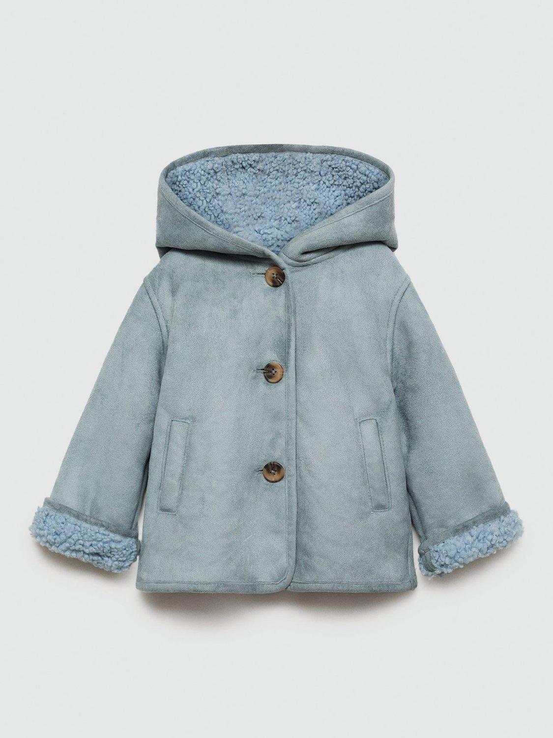 Mango Kids' Leonora Duffle Coat, Blue