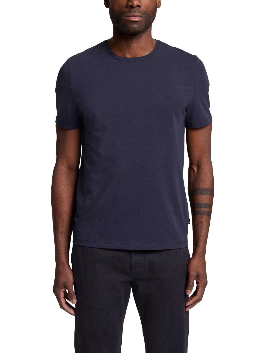 Product image 1 of 6, which shows 7 For All Mankind Luxe Performance Cotton T-Shirt, Navy, S