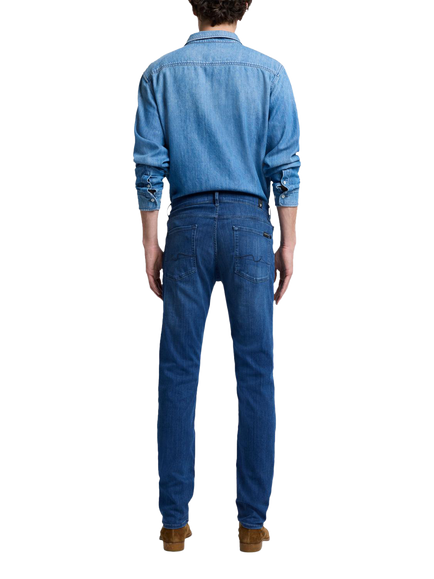 7 For All Mankind Slimmy Luxe Jeans, Mid Blue - view 2, Mid Blue