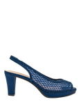 Paradox Lonson Levinia Embellished Mesh Slingback Courts, Navy