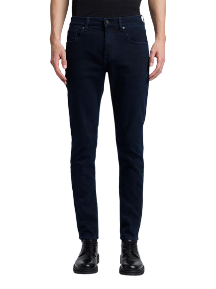7 For All Mankind Slimmy Tapered Luxe Jeans, Blue Black, Blue Black