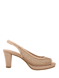 Paradox Lonson Levinia Embellished Mesh Slingback Courts, Nude