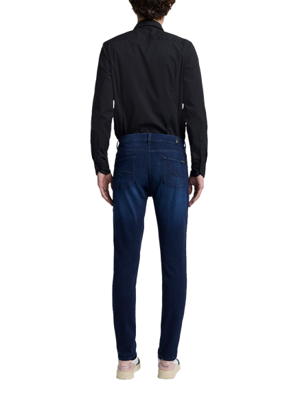 7 For All Mankind Slimmy Tapered Luxe Jeans, Deep Blue - view 2, Deep Blue