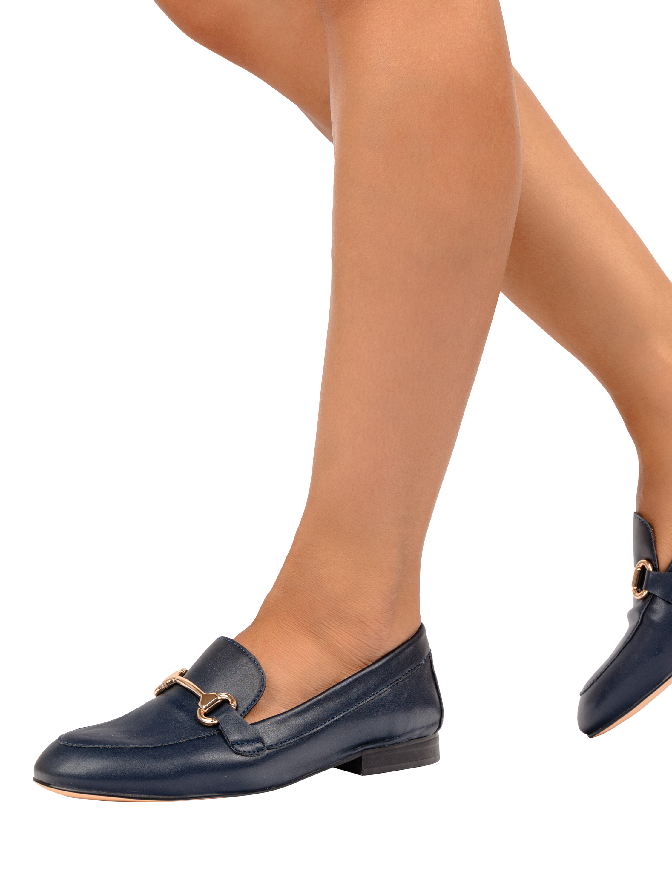 Product image 2 of 5, which shows Paradox London Christa Loafers, Navy, 3