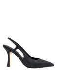 Paradox London Celia Embellished Pointed Slingback Courts, Black