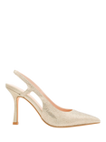 Paradox London Celia Embellished Pointed Slingback Courts, Champagne