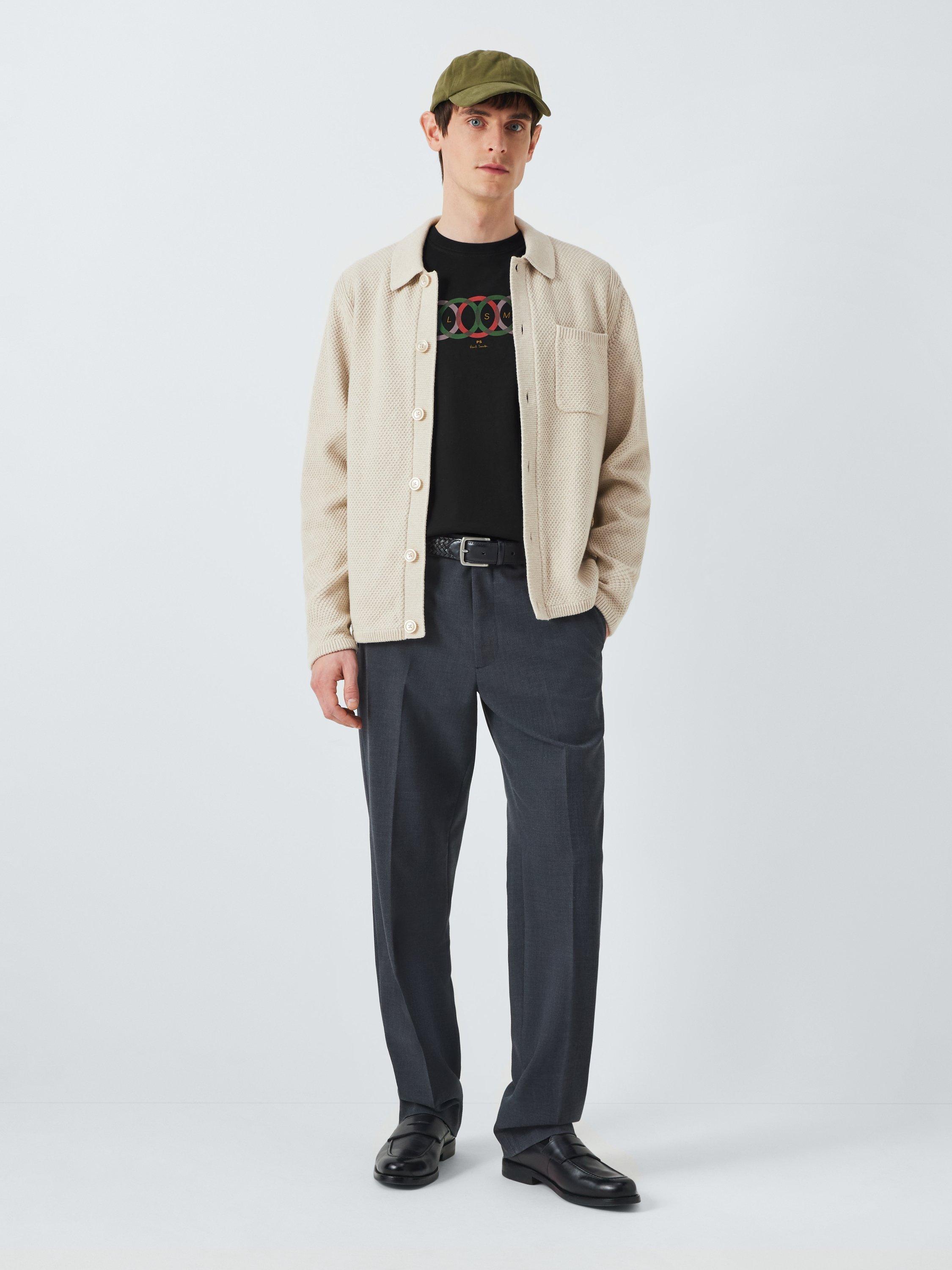 Product image 3 of 6, which shows Paul Smith Organic Cotton Logo Print Regular Fit  T-Shirt, Black, S