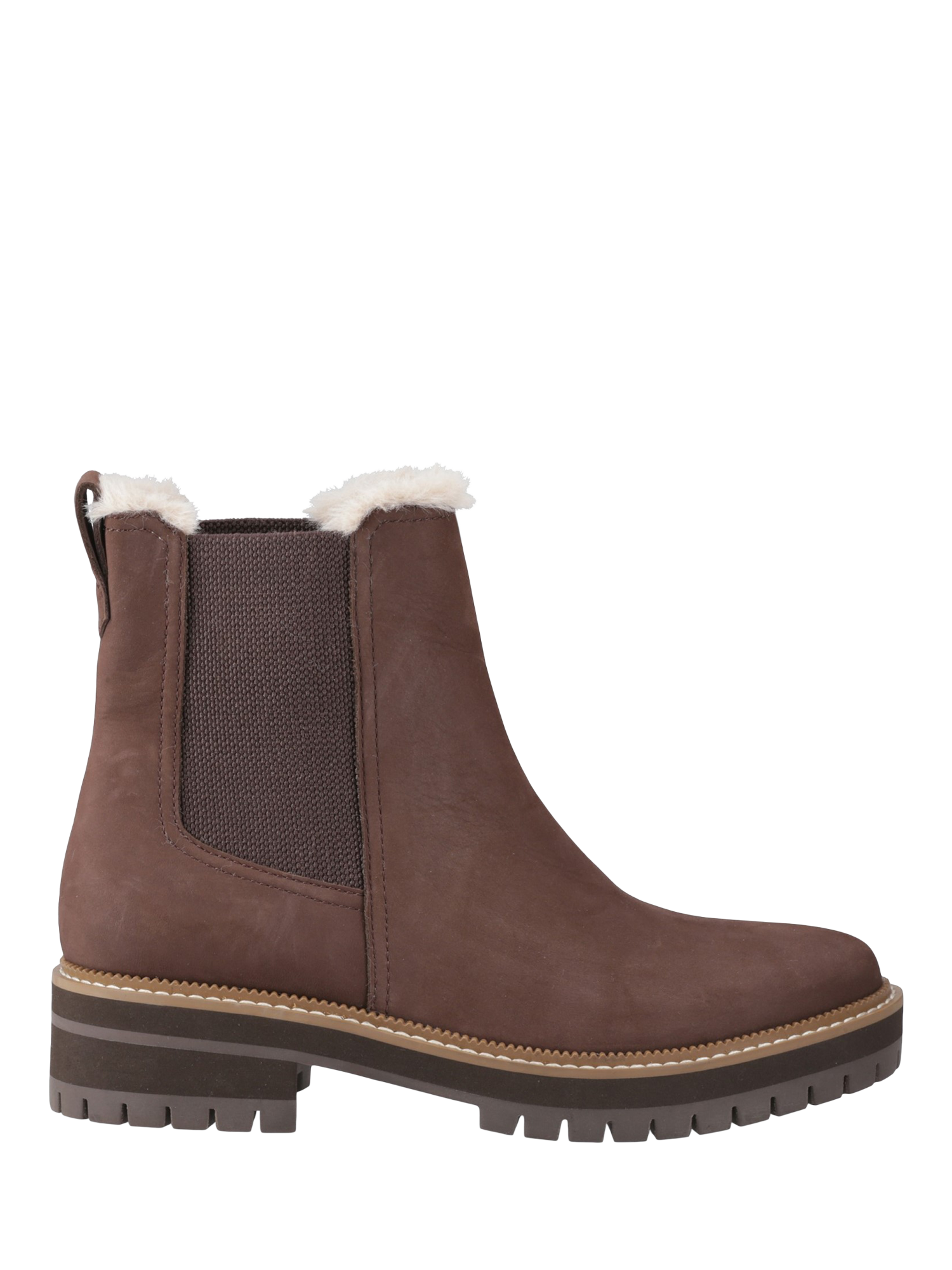 TOMS Bennet 1 Water Resistant Leather Fur Lined Chelsea Boots