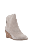 TOMS Casey Wedge Heel Suede Ankle Boots, Cream