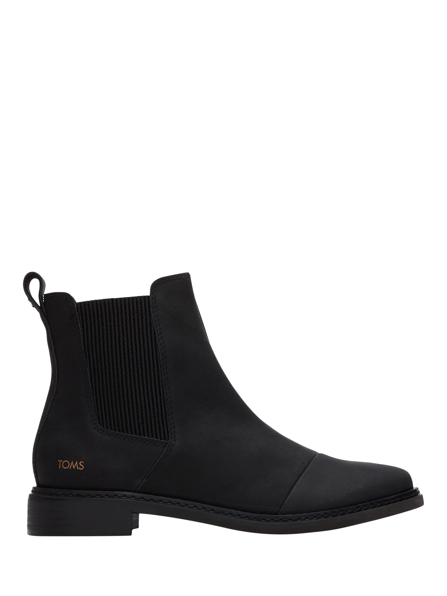 Product image 1 of 5, which shows TOMS Charlie Leather Chelsea Boots, Black, 4