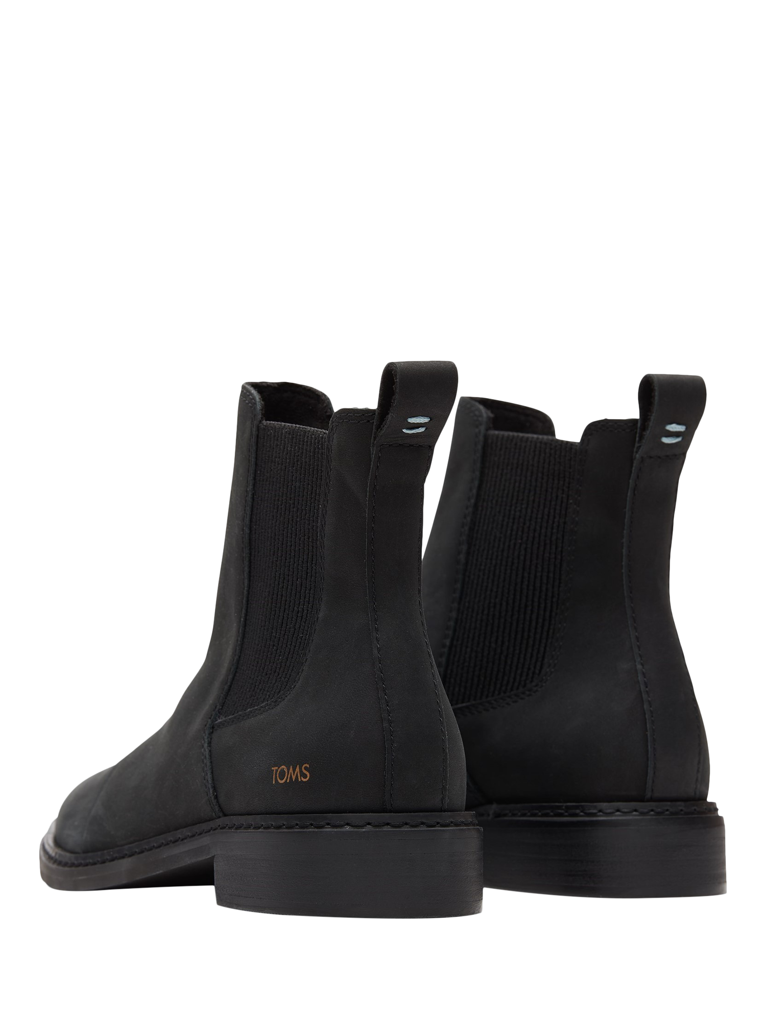 Product image 3 of 5, which shows TOMS Charlie Leather Chelsea Boots, Black, 4