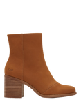 TOMS Evelyn Leather Heeled Ankle Boots, Tan