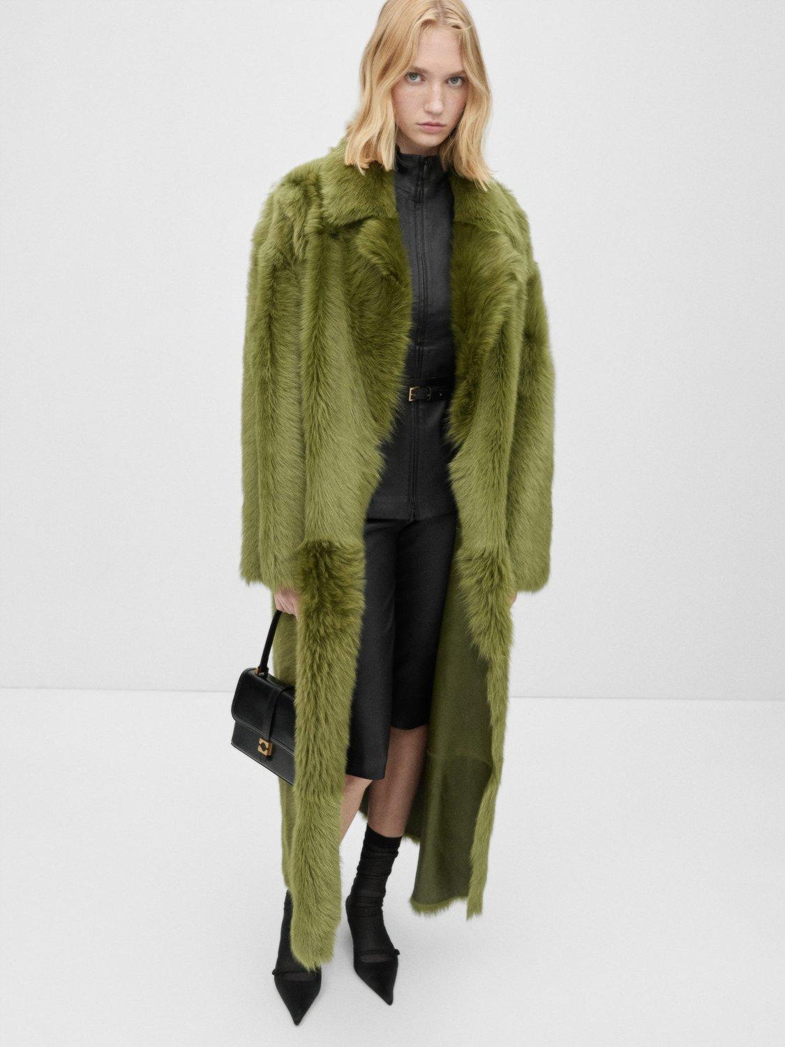 Product image 2 of 7, which shows Mango Leather Slim Jacket, Black, XS