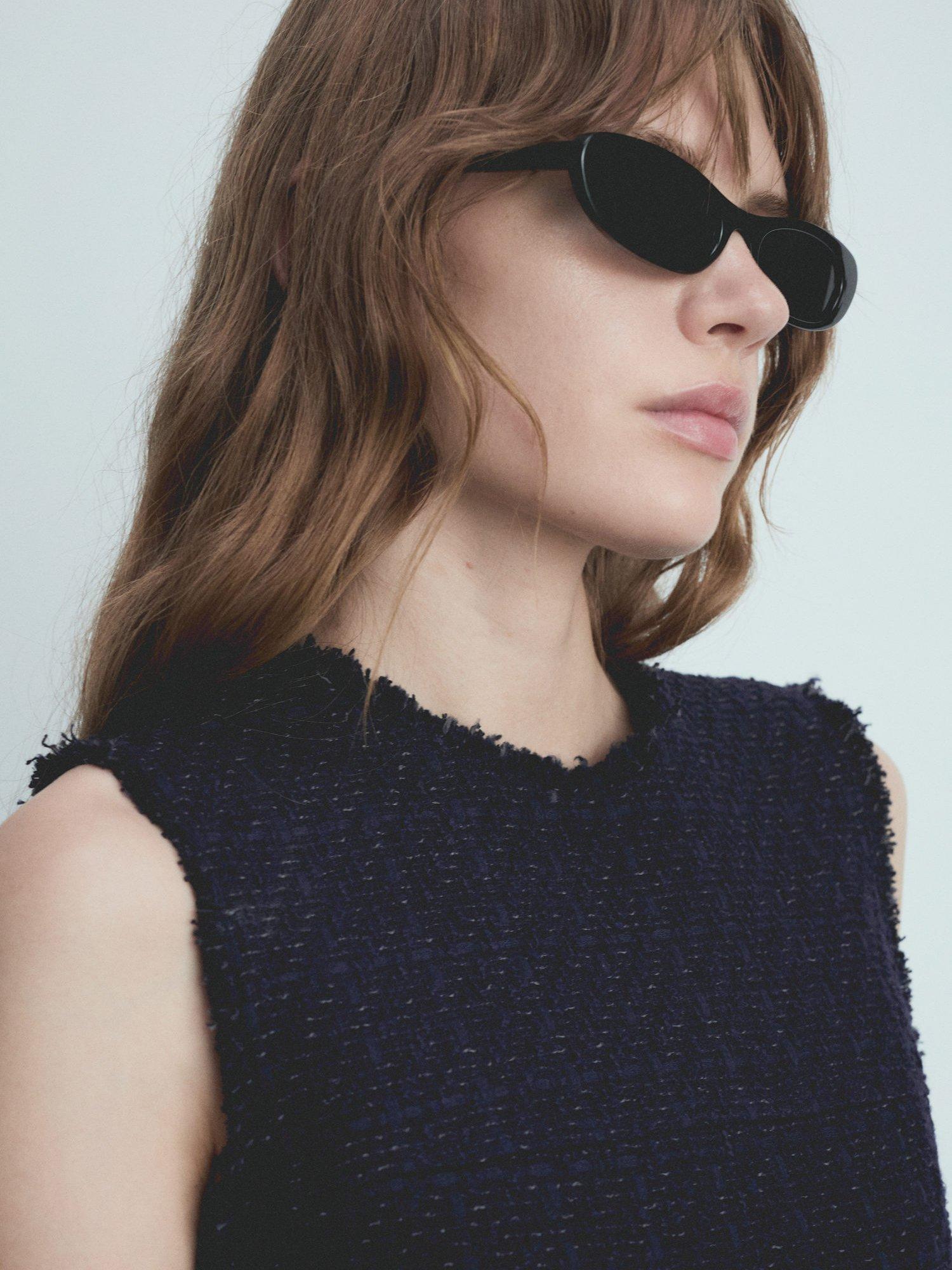 Product image 4 of 5, which shows Mango Tina Mini Dress, Navy, 10